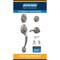 Schlage Plymouth / Flair Satin Nickel Single Cylinder Handleset and Knob Right or Left Handed F60 G PLY 619 F - alternate 1